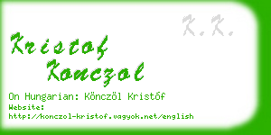 kristof konczol business card