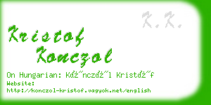 kristof konczol business card